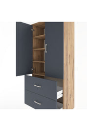 Hyperion Dolap 4 Raflı 2 Çekmeceli 2 Kapaklı 88x44x195 - S60M017V8B