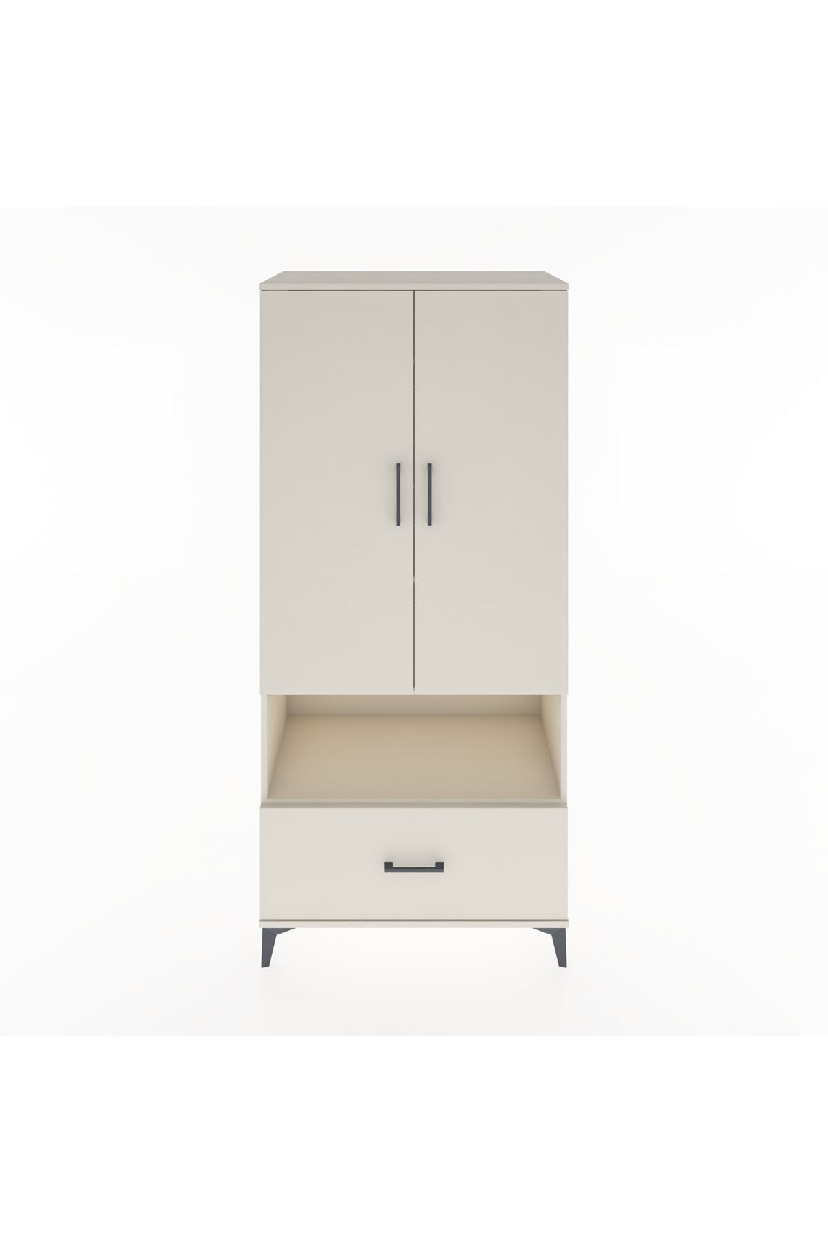 Hyperion Dolap 3 Raflı Tek Çekmeceli Tek Askılı 88x44x195 - S60M018V1B