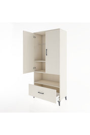 Hyperion Dolap 3 Raflı Tek Çekmeceli Tek Askılı 88x44x195 - S60M018V1B