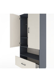 Hyperion Dolap 3 Raflı Tek Çekmeceli Tek Askılı 88x44x195 - S60M018V4B