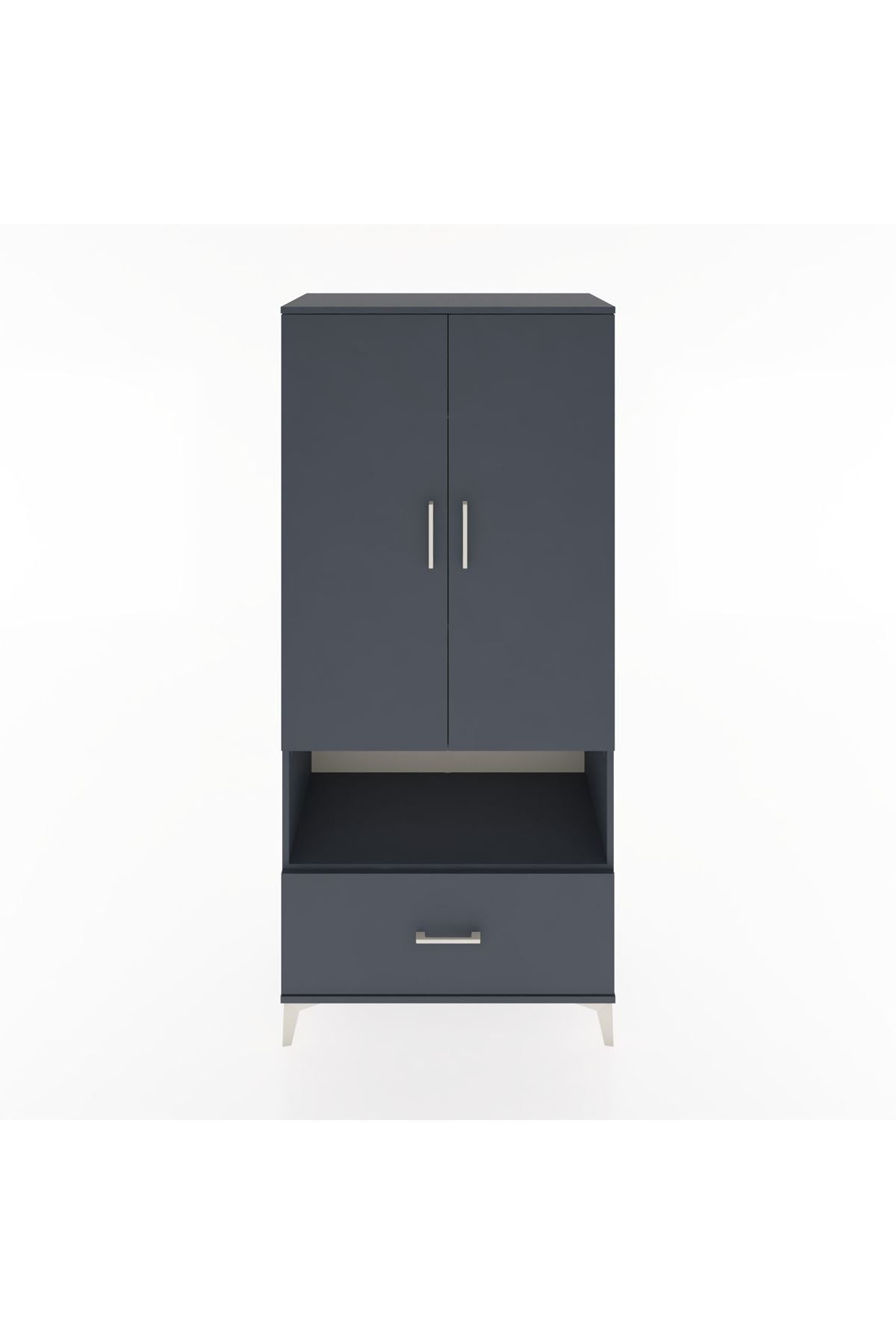 Hyperion Dolap 3 Raflı Tek Çekmeceli Tek Askılı 88x44x195 - S60M018V5B