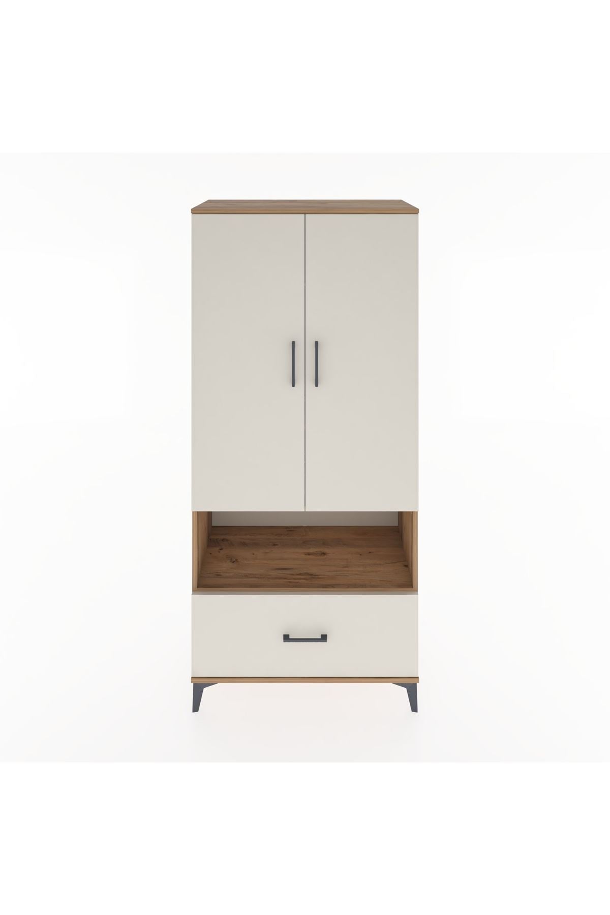 Hyperion Dolap 3 Raflı Tek Çekmeceli Tek Askılı 88x44x195 - S60M018V7B