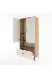 Hyperion Dolap 3 Raflı Tek Çekmeceli Tek Askılı 88x44x195 - S60M018V7B