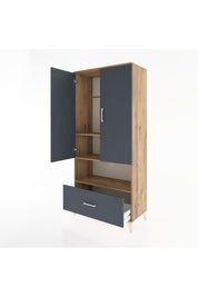 Hyperion Dolap 3 Raflı Tek Çekmeceli Tek Askılı 88x44x195 - S60M018V8B