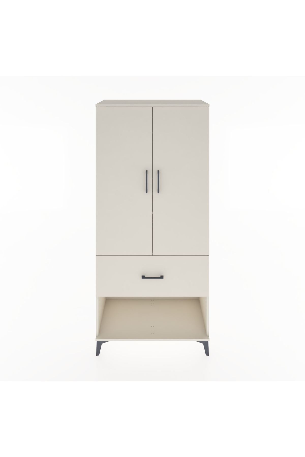 Hyperion Dolap 2 Raflı Tek Çekmeceli Tek Askılı 88x44x195 - S60M019V1B