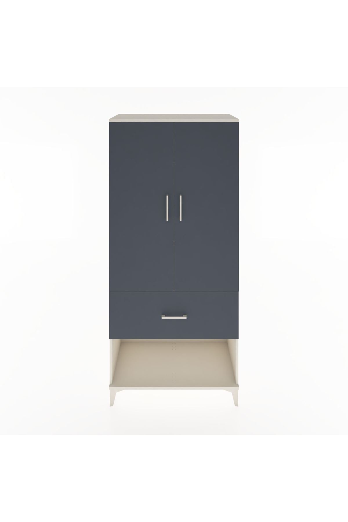 Hyperion Dolap 2 Raflı Tek Çekmeceli Tek Askılı 88x44x195 - S60M019V2B