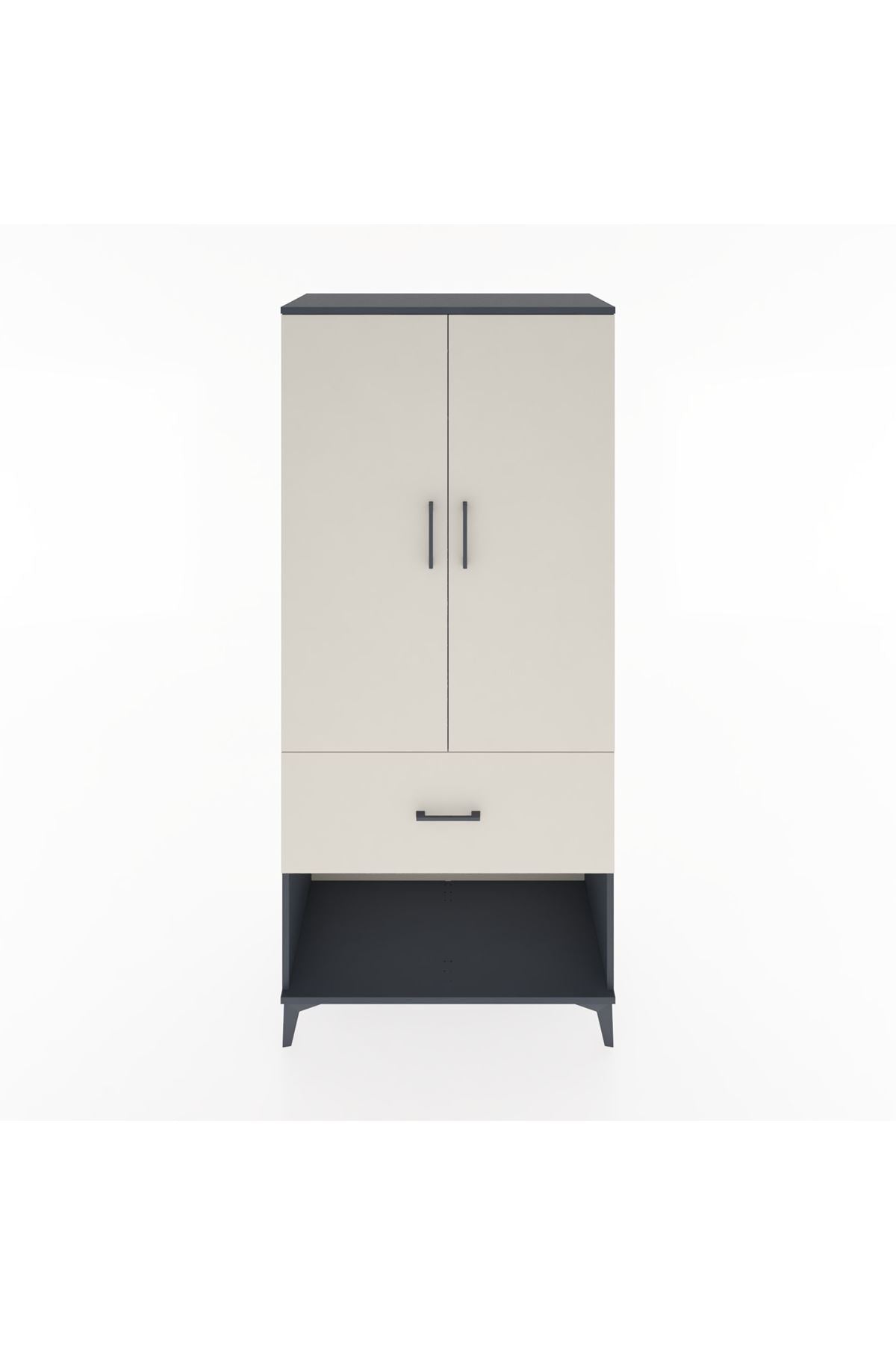 Hyperion Dolap 2 Raflı Tek Çekmeceli Tek Askılı 88x44x195 - S60M019V4B
