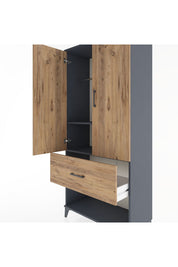 Hyperion Dolap 2 Raflı Tek Çekmeceli Tek Askılı 88x44x195 - S60M019V6B