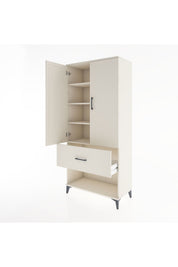 Hyperion Dolap 4 Raflı Tek Çekmeceli 2 Kapaklı 88x44x195 - S60M020V1B