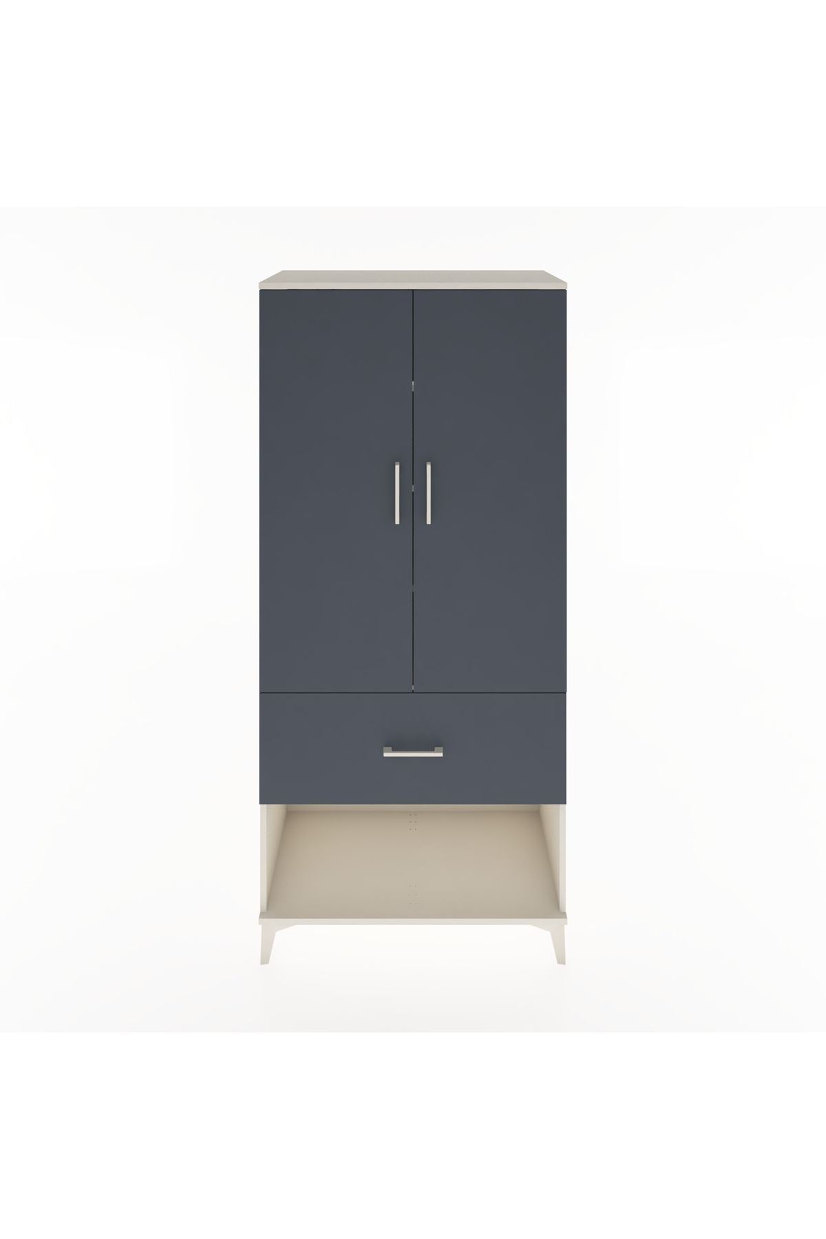 Hyperion Dolap 4 Raflı Tek Çekmeceli 2 Kapaklı 88x44x195 - S60M020V2B