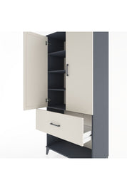 Hyperion Dolap 4 Raflı Tek Çekmeceli 2 Kapaklı 88x44x195 - S60M020V4B