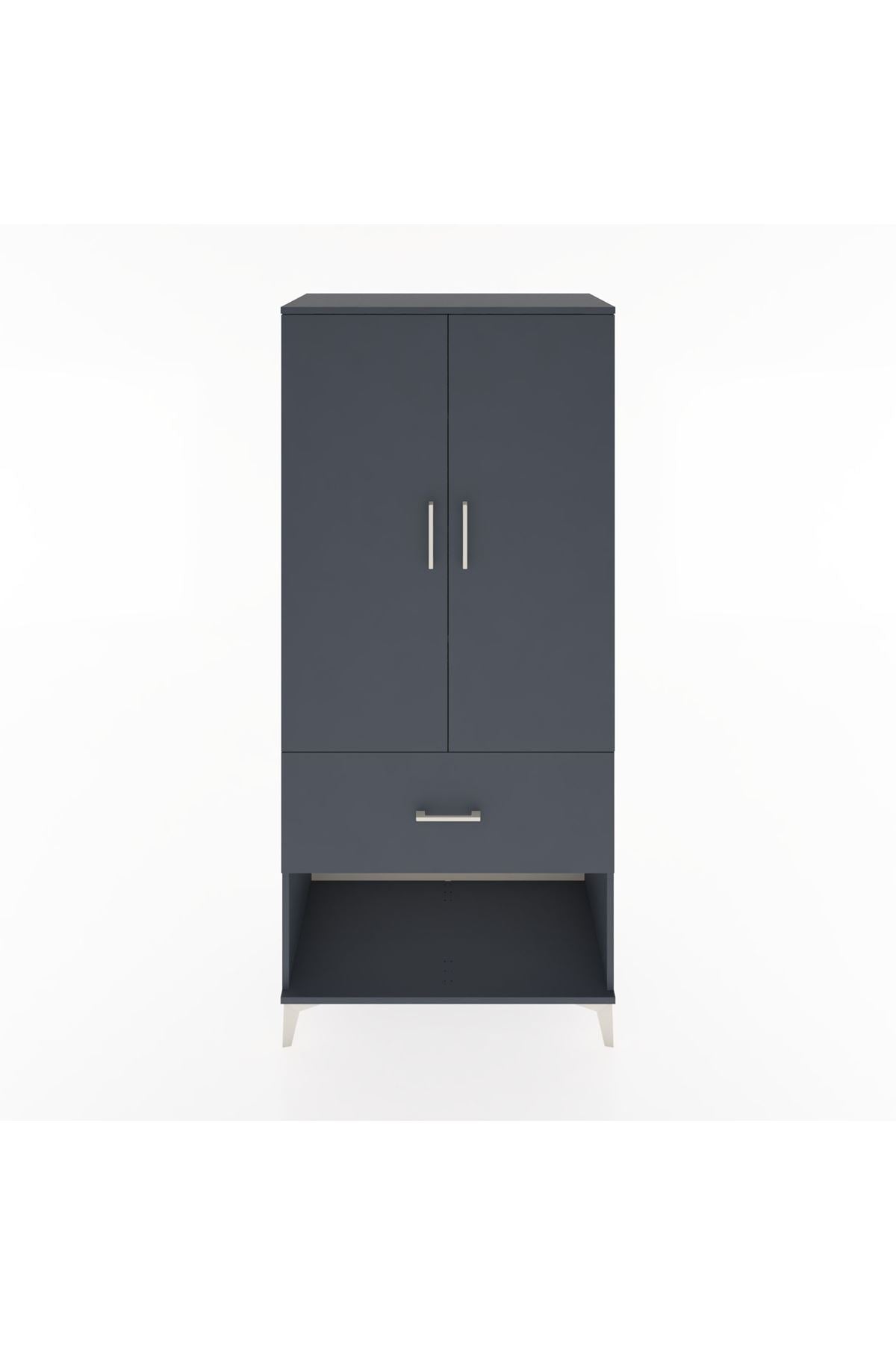 Hyperion Dolap 4 Raflı Tek Çekmeceli 2 Kapaklı 88x44x195 - S60M020V5B