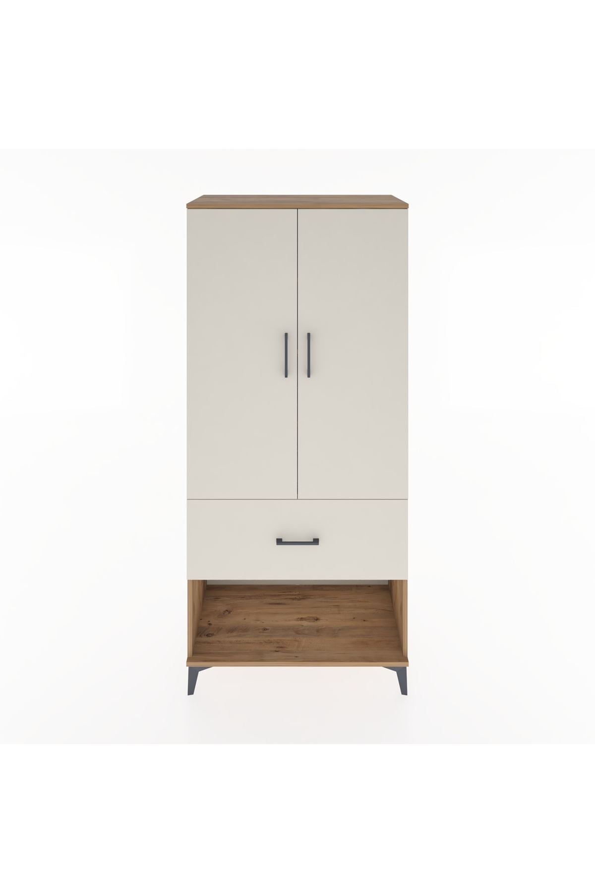 Hyperion Dolap 4 Raflı Tek Çekmeceli 2 Kapaklı 88x44x195 - S60M020V7B