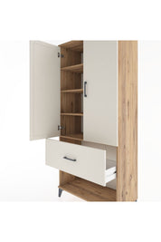 Hyperion Dolap 4 Raflı Tek Çekmeceli 2 Kapaklı 88x44x195 - S60M020V7B
