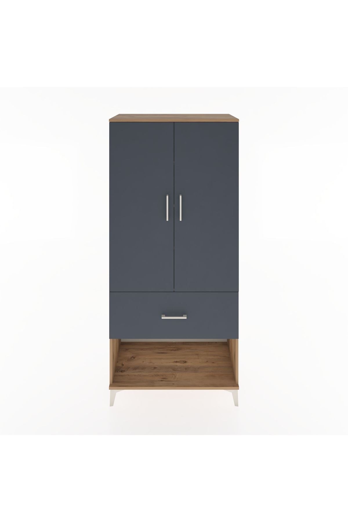 Hyperion Dolap 4 Raflı Tek Çekmeceli 2 Kapaklı 88x44x195 - S60M020V8B