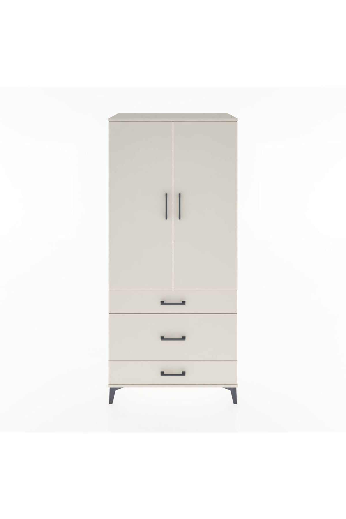 Hyperion Dolap 2 Raflı 3 Çekmeceli Tek Askılı 88x44x195 - S60M021V1B