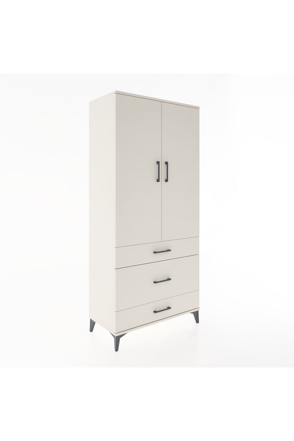 Hyperion Dolap 2 Raflı 3 Çekmeceli Tek Askılı 88x44x195 - S60M021V1B