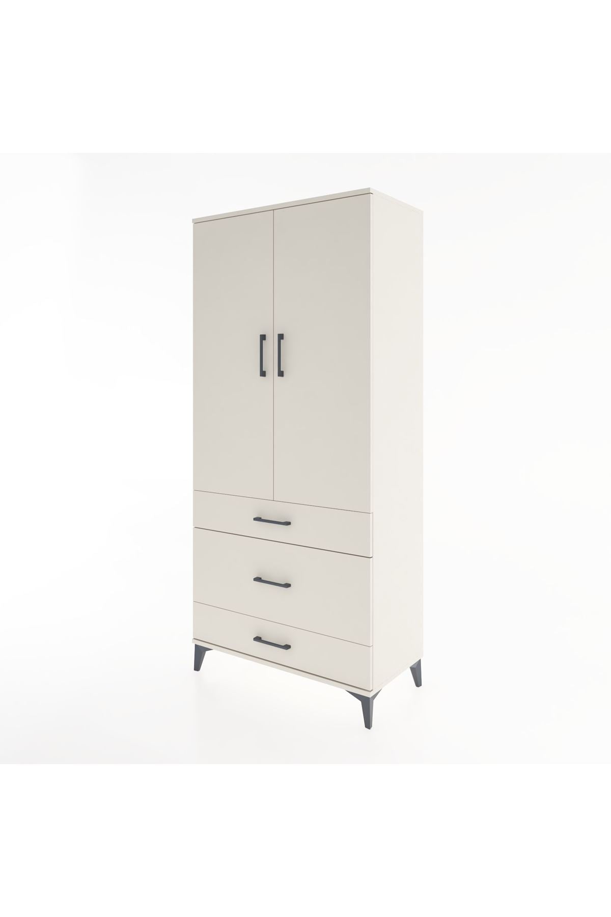 Hyperion Dolap 2 Raflı 3 Çekmeceli Tek Askılı 88x44x195 - S60M021V1B