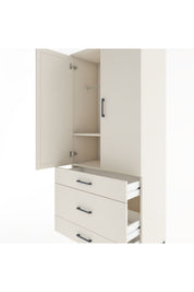 Hyperion Dolap 2 Raflı 3 Çekmeceli Tek Askılı 88x44x195 - S60M021V1B