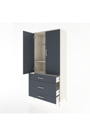 Hyperion Dolap 2 Raflı 3 Çekmeceli Tek Askılı 88x44x195 - S60M021V2B