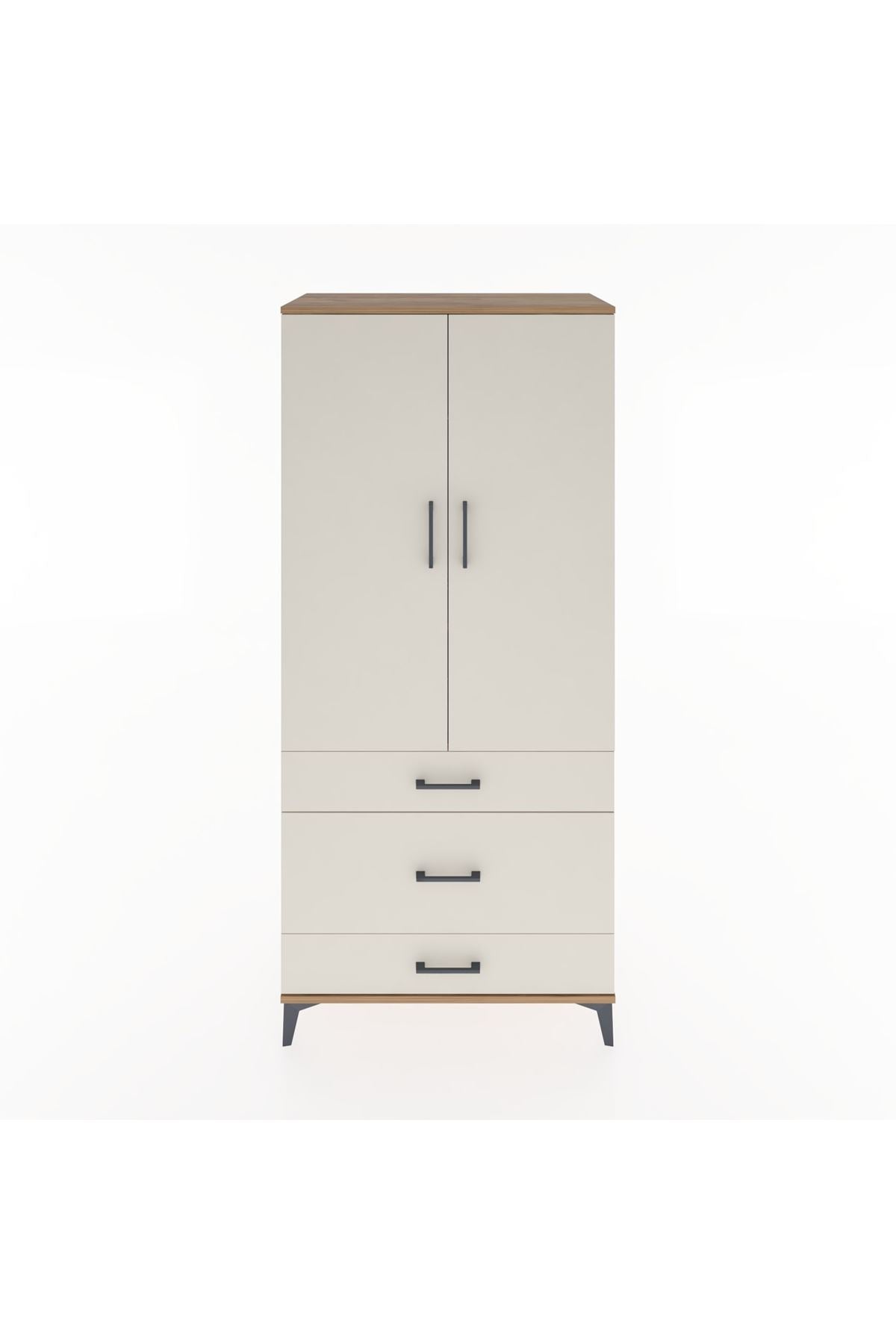 Hyperion Dolap 2 Raflı 3 Çekmeceli Tek Askılı 88x44x195 - S60M021V7B