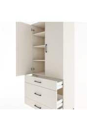 Hyperion Dolap 4 Raflı 3 Çekmeceli 2 Kapaklı 88x44x195 - S60M022V1B