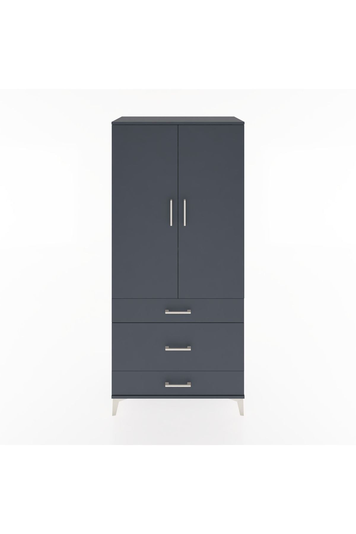 Hyperion Dolap 4 Raflı 3 Çekmeceli 2 Kapaklı 88x44x195 - S60M022V5B