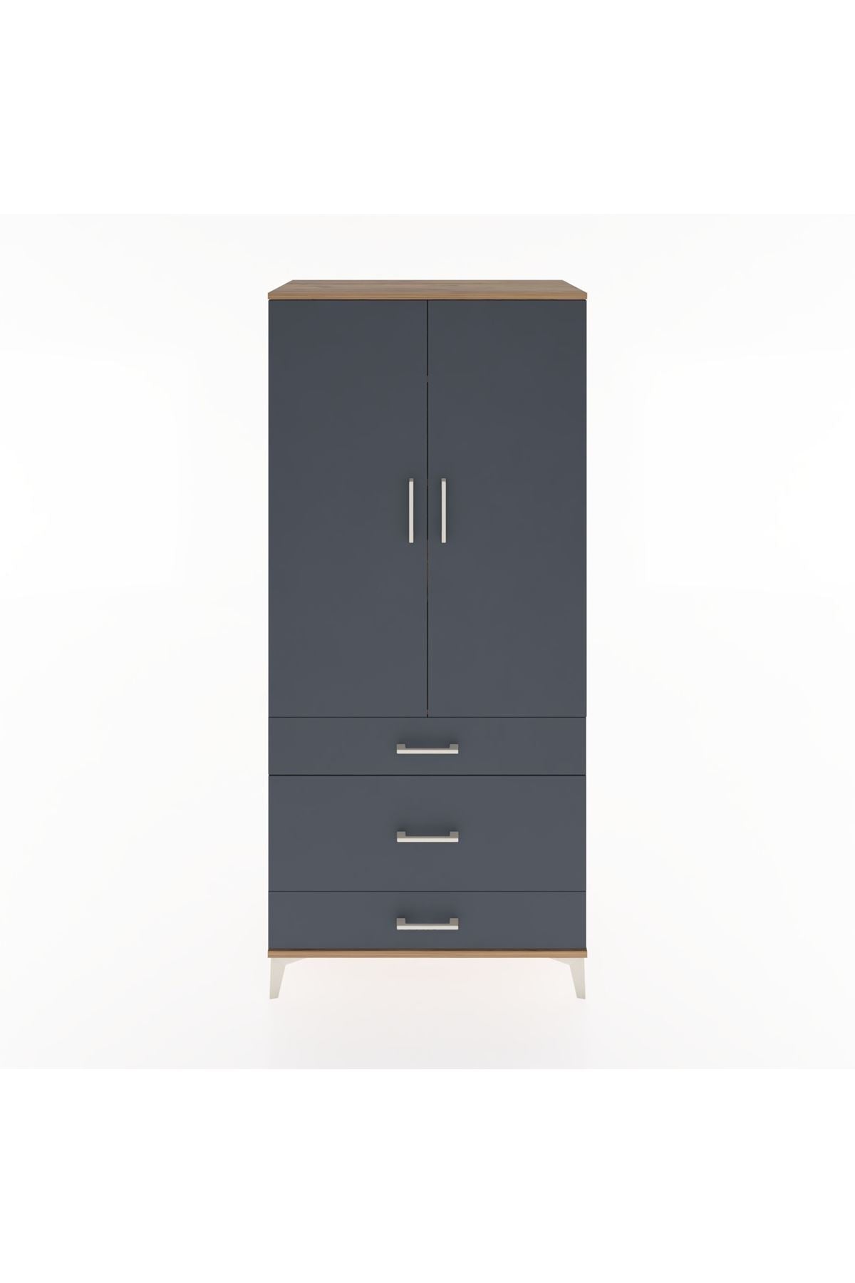 Hyperion Dolap 4 Raflı 3 Çekmeceli 2 Kapaklı 88x44x195 - S60M022V8B