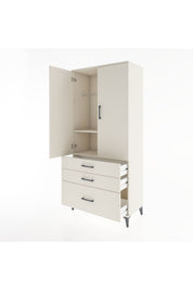 Hyperion Dolap 2 Raflı 3 Çekmeceli Tek Askılı 88x44x195 - S60M023V1B
