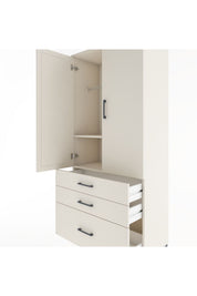 Hyperion Dolap 2 Raflı 3 Çekmeceli Tek Askılı 88x44x195 - S60M023V1B