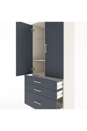 Hyperion Dolap 2 Raflı 3 Çekmeceli Tek Askılı 88x44x195 - S60M023V2B