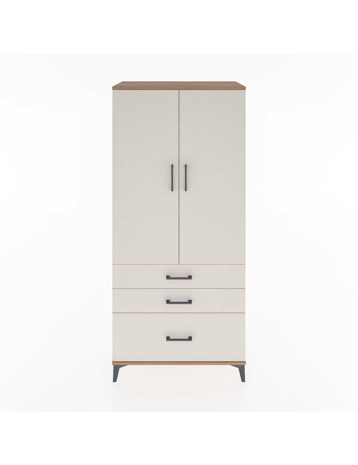 Hyperion Dolap 2 Raflı 3 Çekmeceli Tek Askılı 88x44x195 - S60M023V7B