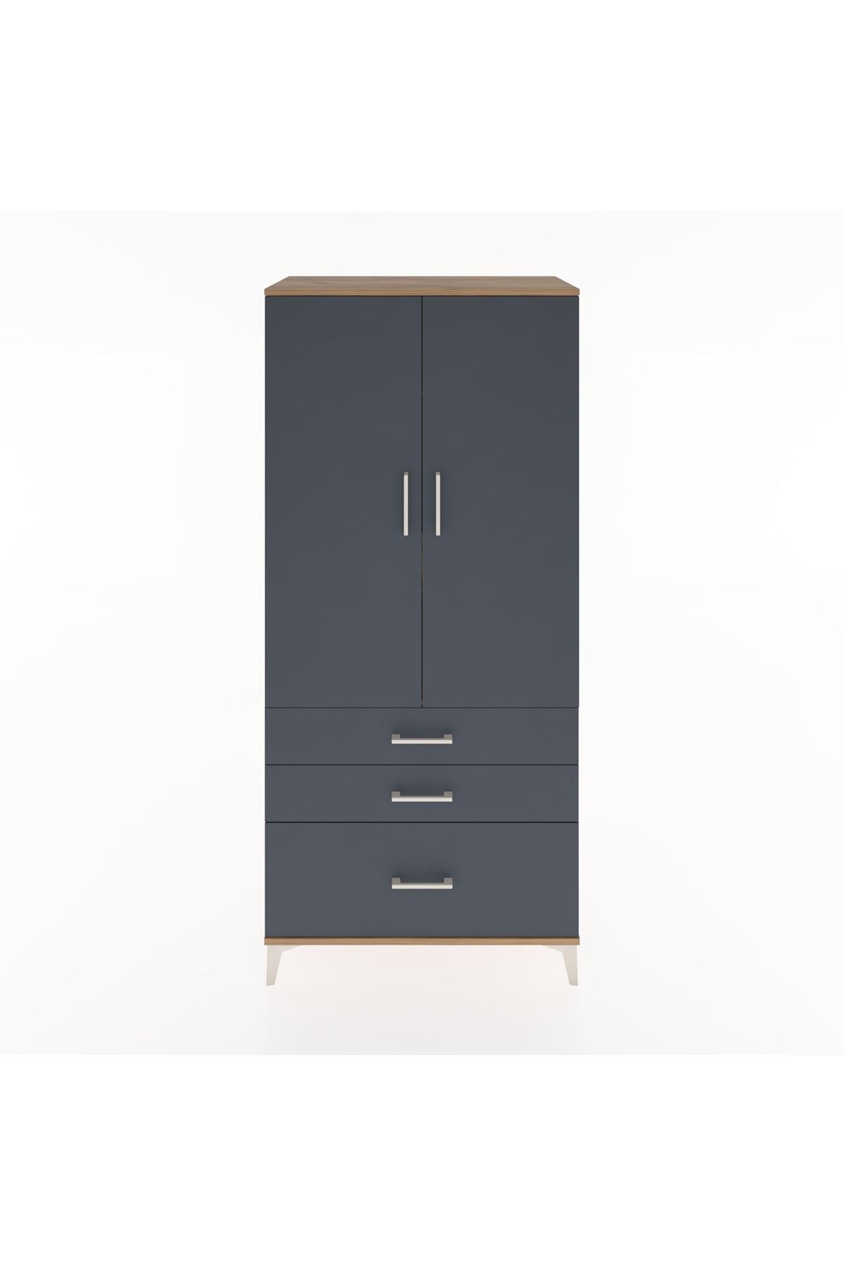 Hyperion Dolap 2 Raflı 3 Çekmeceli Tek Askılı 88x44x195 - S60M023V8B