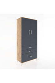 Hyperion Dolap 2 Raflı 3 Çekmeceli Tek Askılı 88x44x195 - S60M023V8B