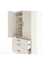 Hyperion Dolap 4 Raflı 3 Çekmeceli 2 Kapaklı 88x44x195 - S60M024V1B