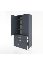 Hyperion Dolap 4 Raflı 3 Çekmeceli 2 Kapaklı 88x44x195 - S60M024V5B