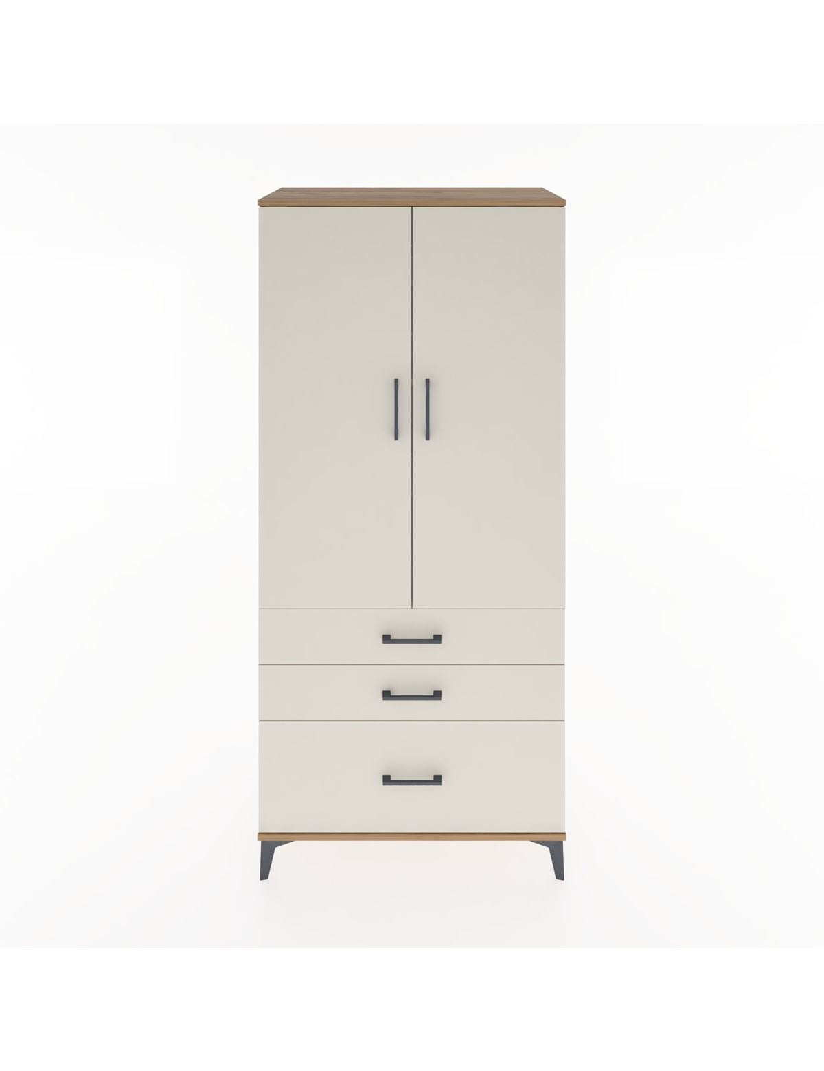 Hyperion Dolap 4 Raflı 3 Çekmeceli 2 Kapaklı 88x44x195 - S60M024V7B