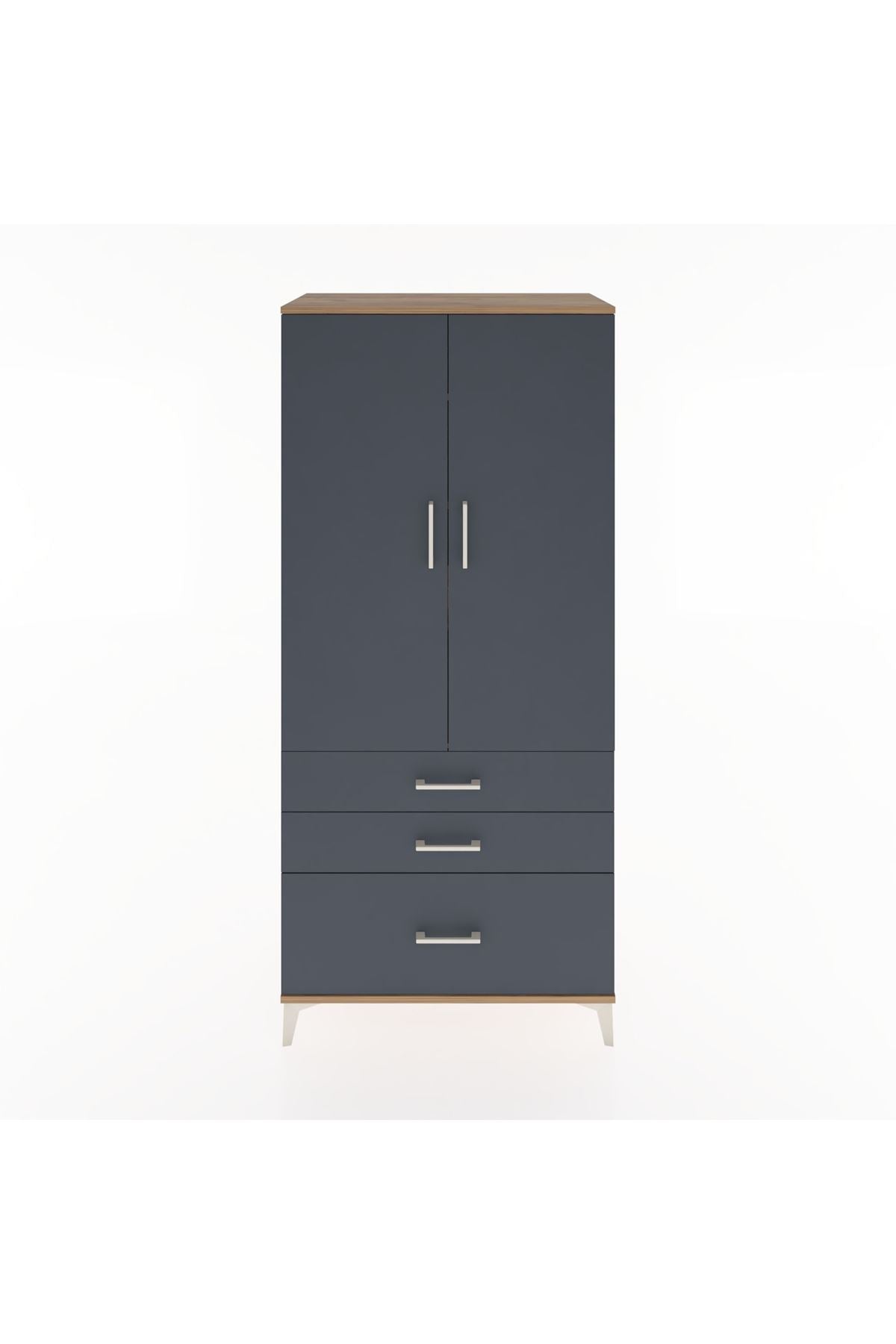 Hyperion Dolap 4 Raflı 3 Çekmeceli 2 Kapaklı 88x44x195 - S60M024V8B
