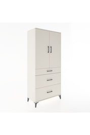 Hyperion Dolap Tek Raflı 3 Çekmeceli Tek Askılı 88x44x195 - S60M025V1B