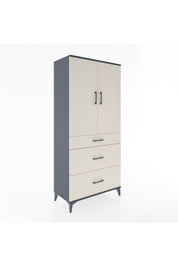 Hyperion Dolap Tek Raflı 3 Çekmeceli Tek Askılı 88x44x195 - S60M025V4B