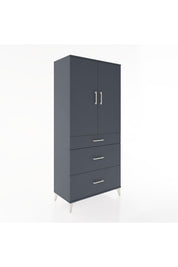Hyperion Dolap Tek Raflı 3 Çekmeceli Tek Askılı 88x44x195 - S60M025V5B
