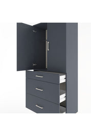 Hyperion Dolap Tek Raflı 3 Çekmeceli Tek Askılı 88x44x195 - S60M025V5B