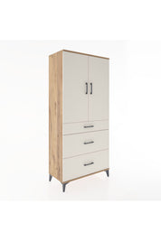 Hyperion Dolap Tek Raflı 3 Çekmeceli Tek Askılı 88x44x195 - S60M025V7B