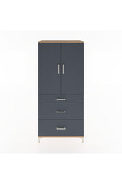 Hyperion Dolap Tek Raflı 3 Çekmeceli Tek Askılı 88x44x195 - S60M025V8B