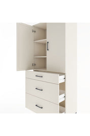 Hyperion Dolap 3 Raflı 3 Çekmeceli 2 Kapaklı 88x44x195 - S60M026V1B