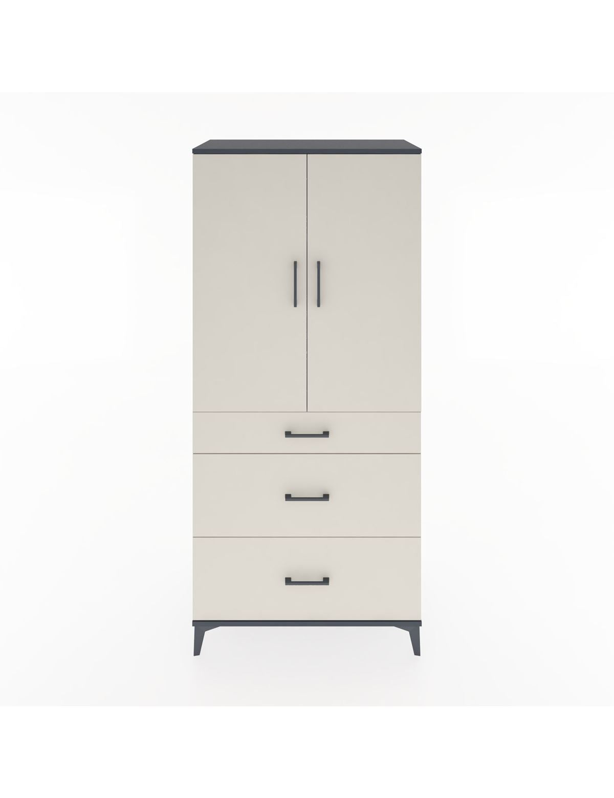 Hyperion Dolap 3 Raflı 3 Çekmeceli 2 Kapaklı 88x44x195 - S60M026V4B