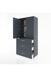 Hyperion Dolap 3 Raflı 3 Çekmeceli 2 Kapaklı 88x44x195 - S60M026V5B