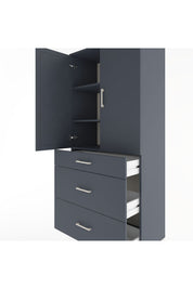 Hyperion Dolap 3 Raflı 3 Çekmeceli 2 Kapaklı 88x44x195 - S60M026V5B