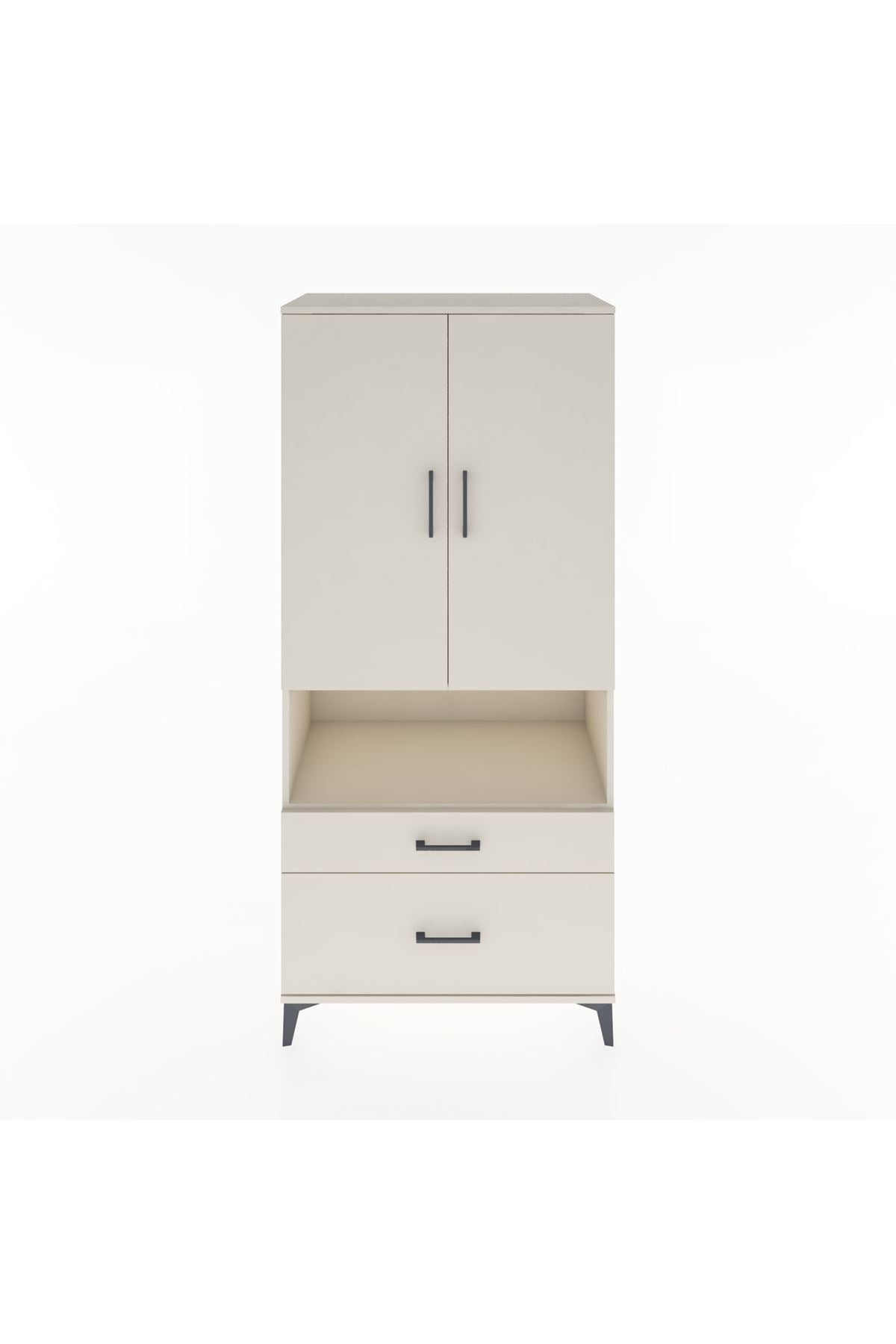 Hyperion Dolap 2 Raflı 2 Çekmeceli Tek Askılı 88x44x195 - S60M027V1B