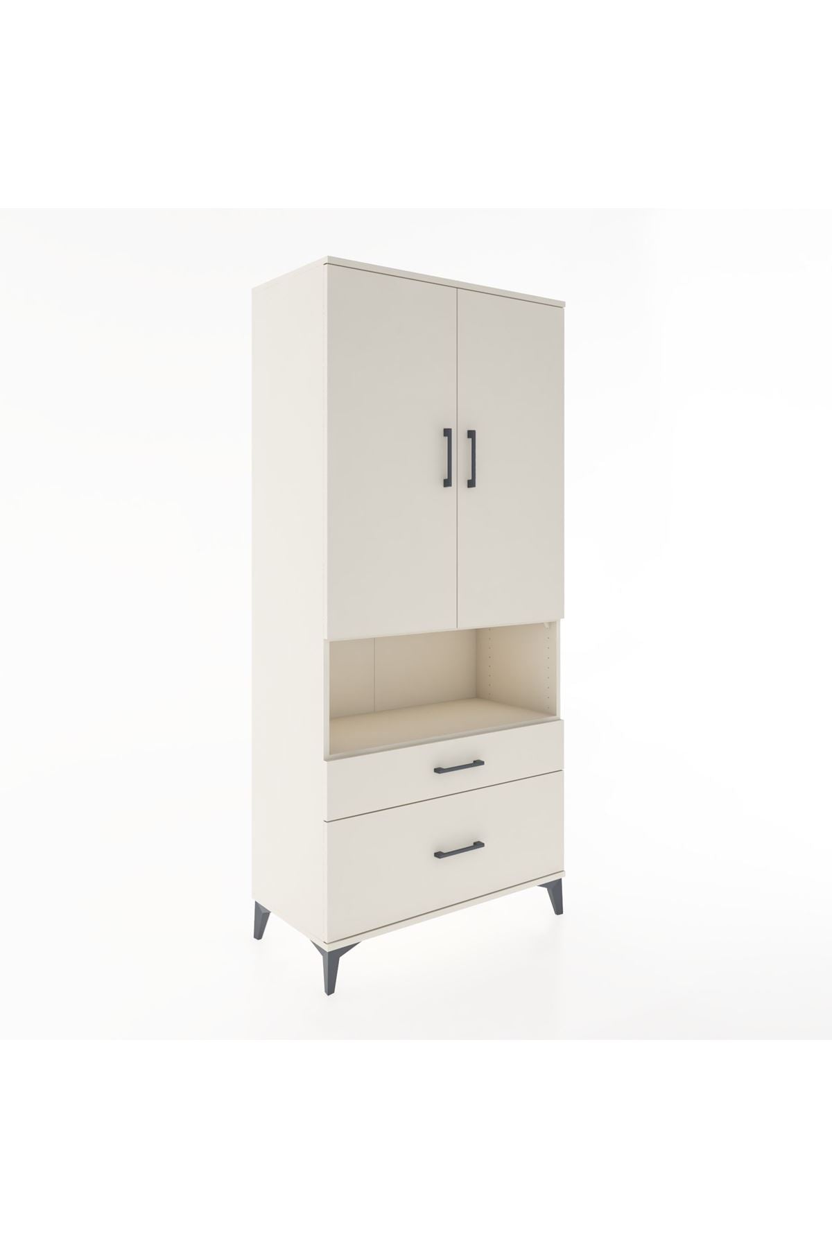 Hyperion Dolap 2 Raflı 2 Çekmeceli Tek Askılı 88x44x195 - S60M027V1B